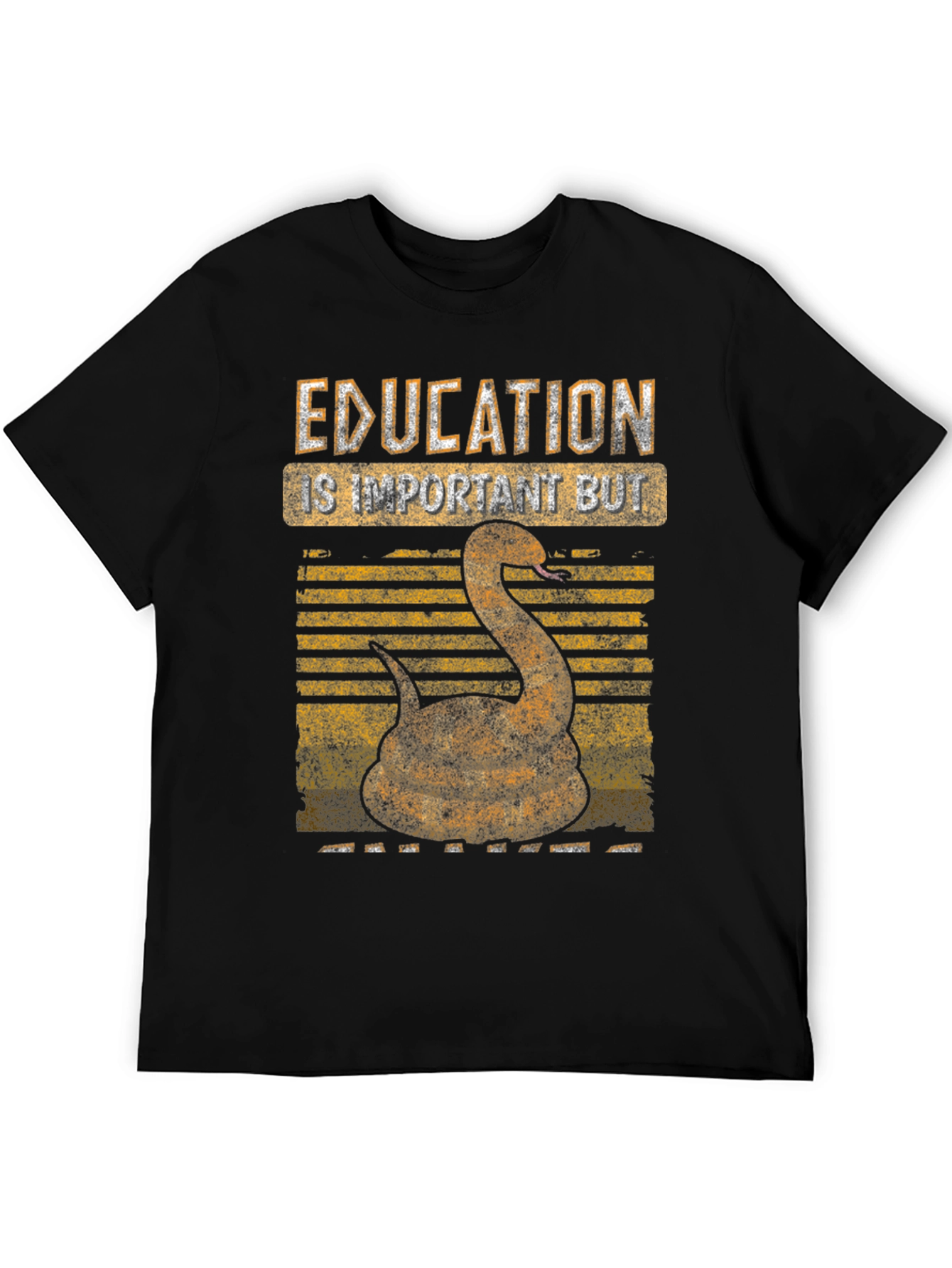 Education is Important But Snake T-Shirt