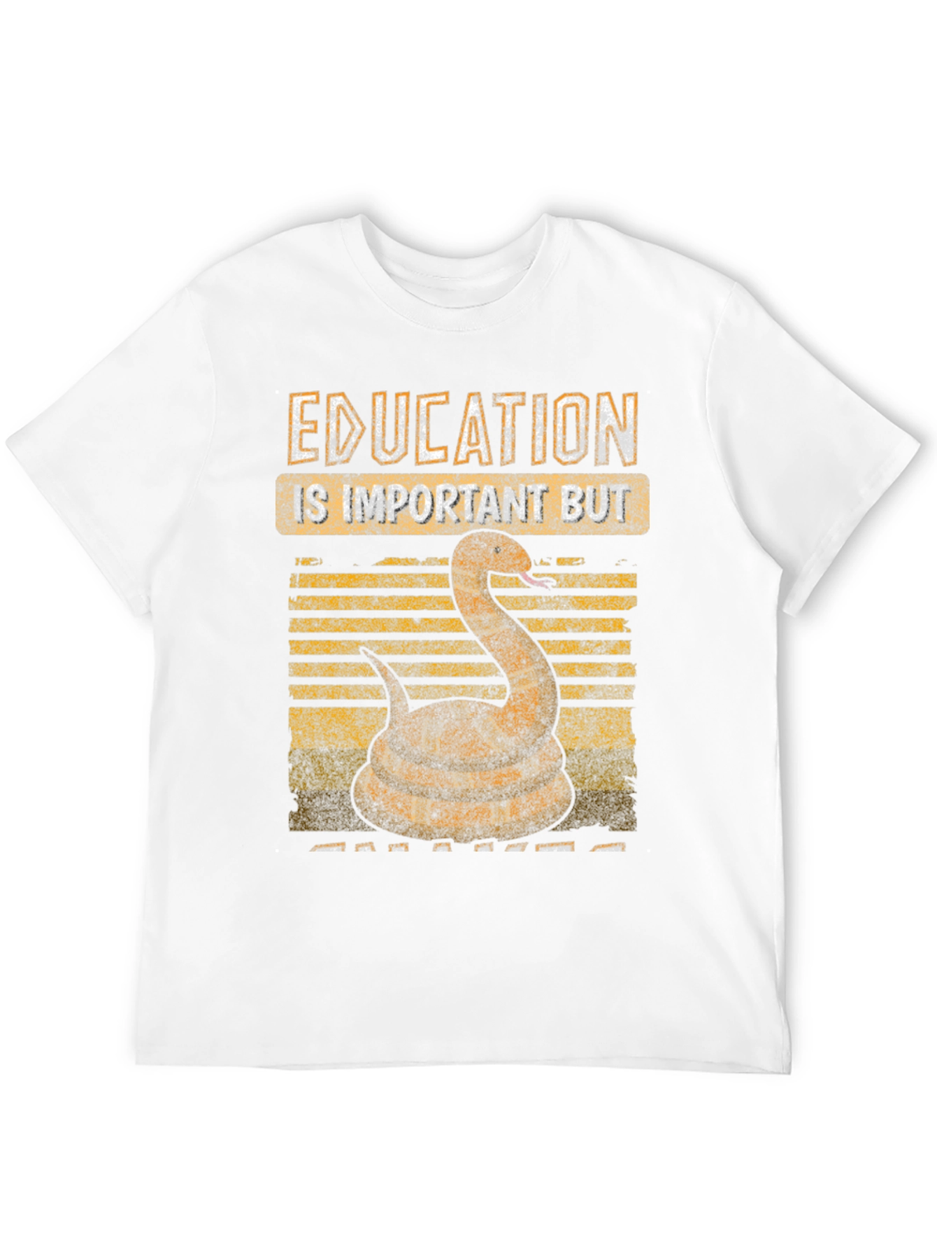 Education is Important But Snake T-Shirt