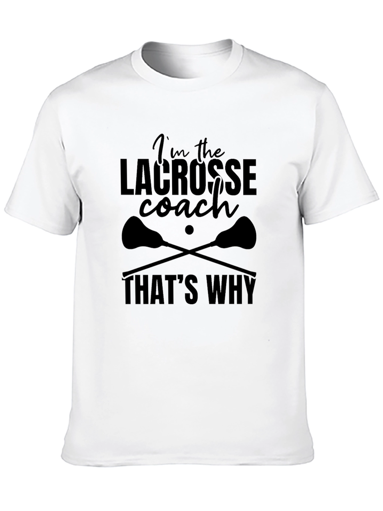 Lacrosse Coach T-Shirt - Black Graphic Tee