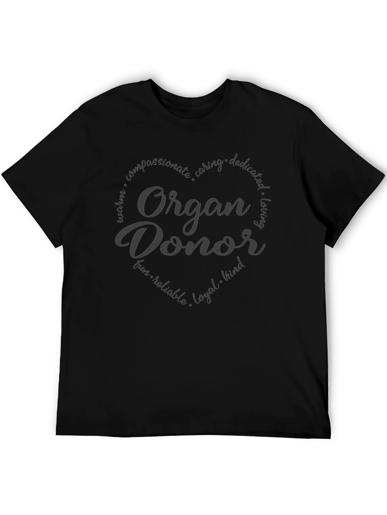 Organ Donor Heart T-Shirt - Black