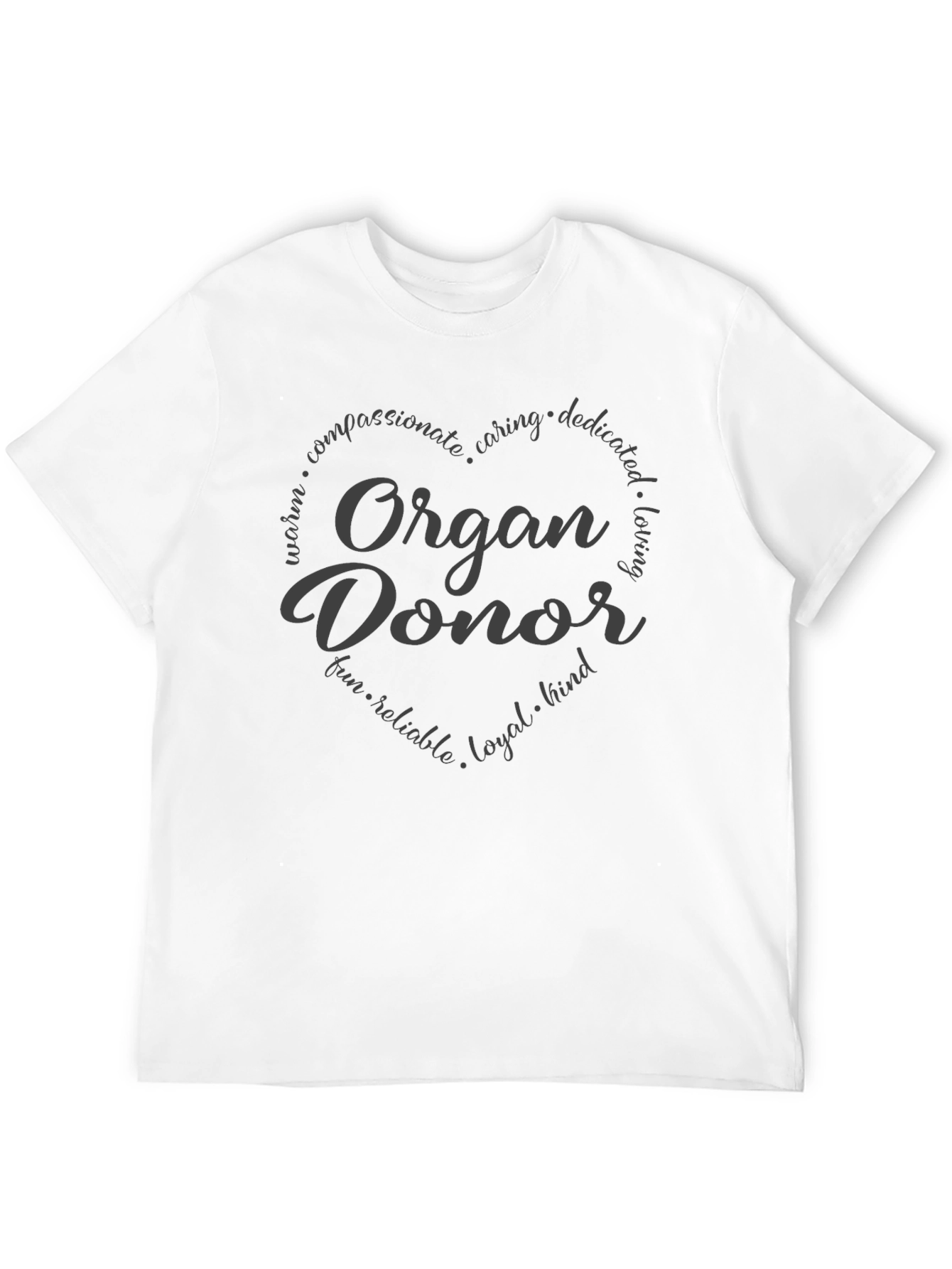 Organ Donor Heart T-Shirt - Black