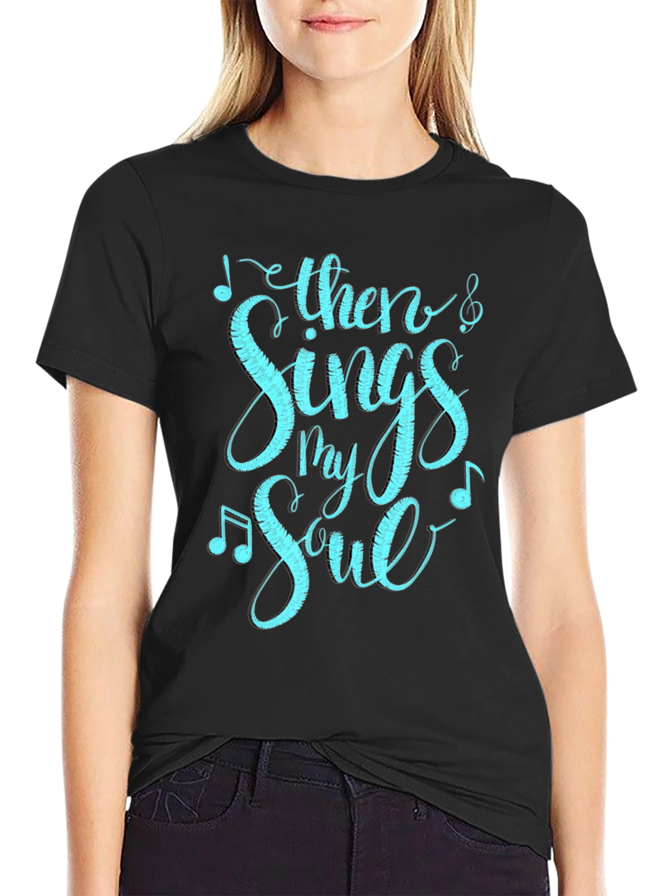 Then Sings My Soul Graphic Tee - Black