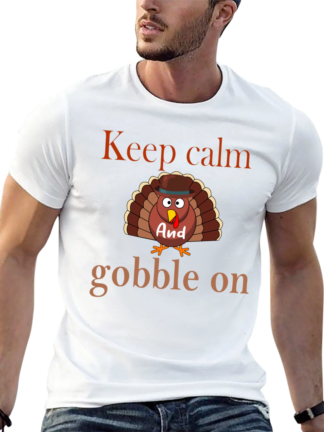 Keep Calm & Gobble On Thanksgiving T-Shirt