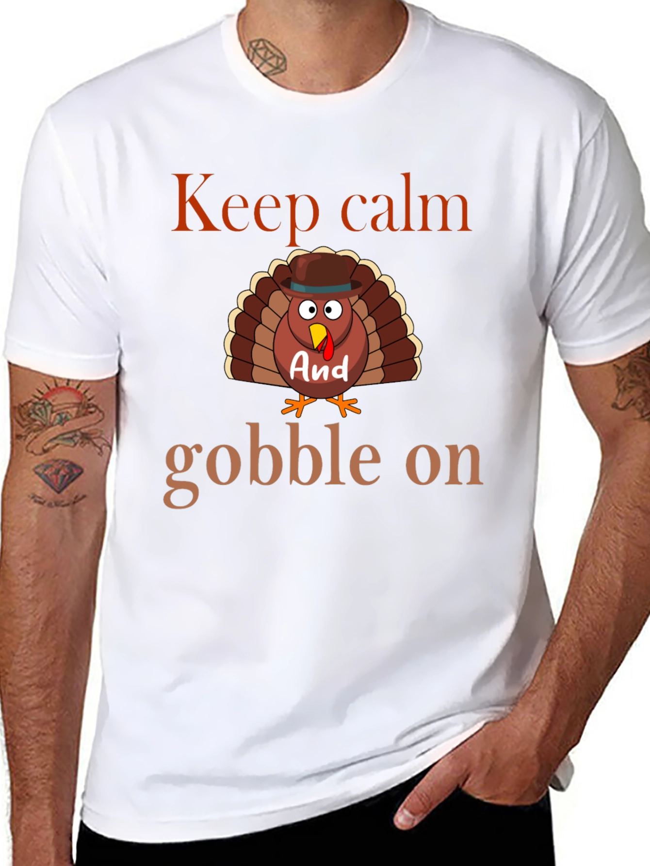 Keep Calm & Gobble On Thanksgiving T-Shirt