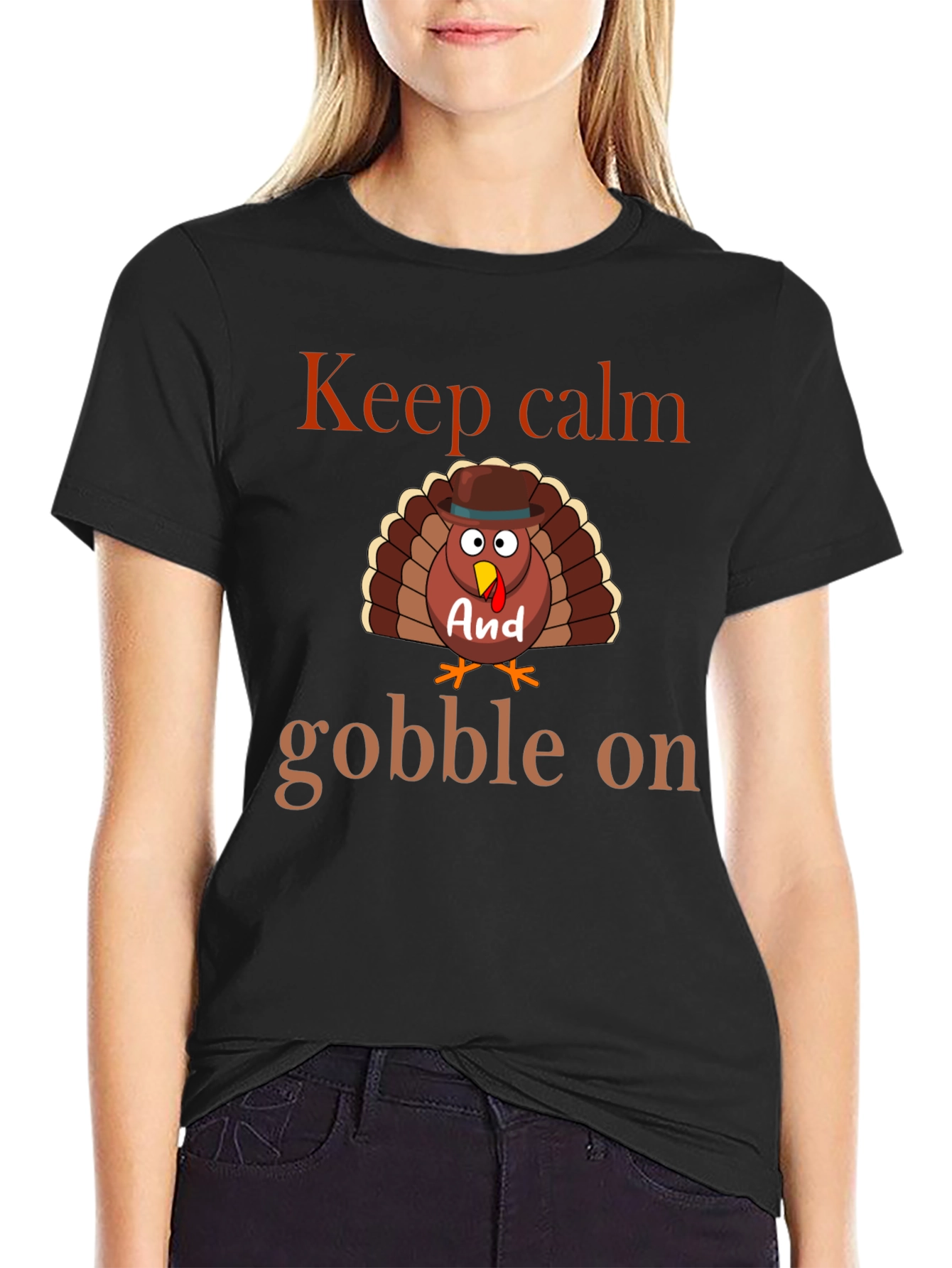 Keep Calm & Gobble On Thanksgiving T-Shirt