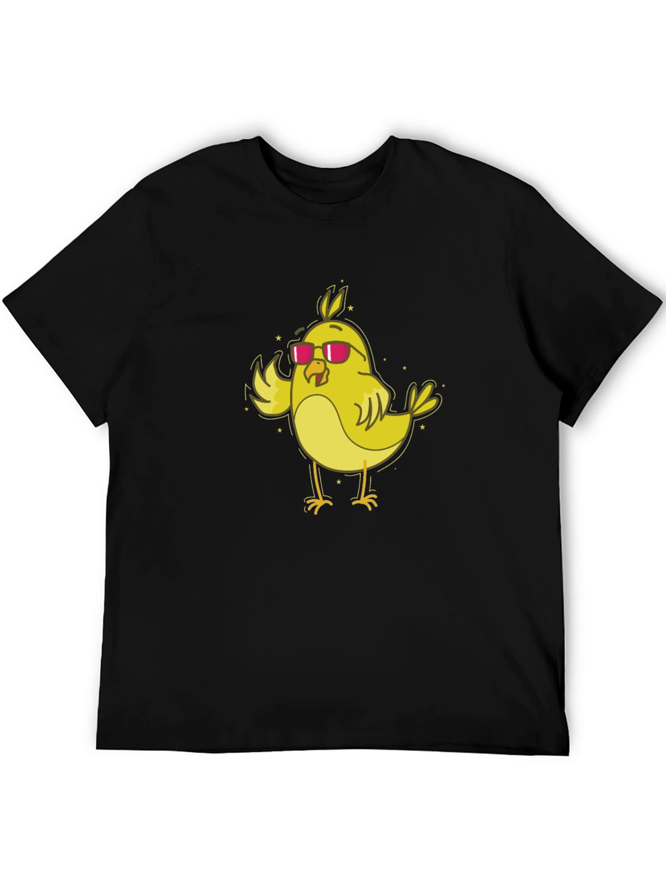 Cool Chick T-Shirt - Yellow Bird with Sunglasses