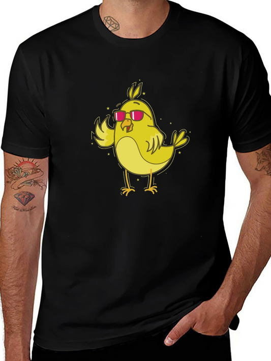 Cool Chick T-Shirt - Yellow Bird with Sunglasses