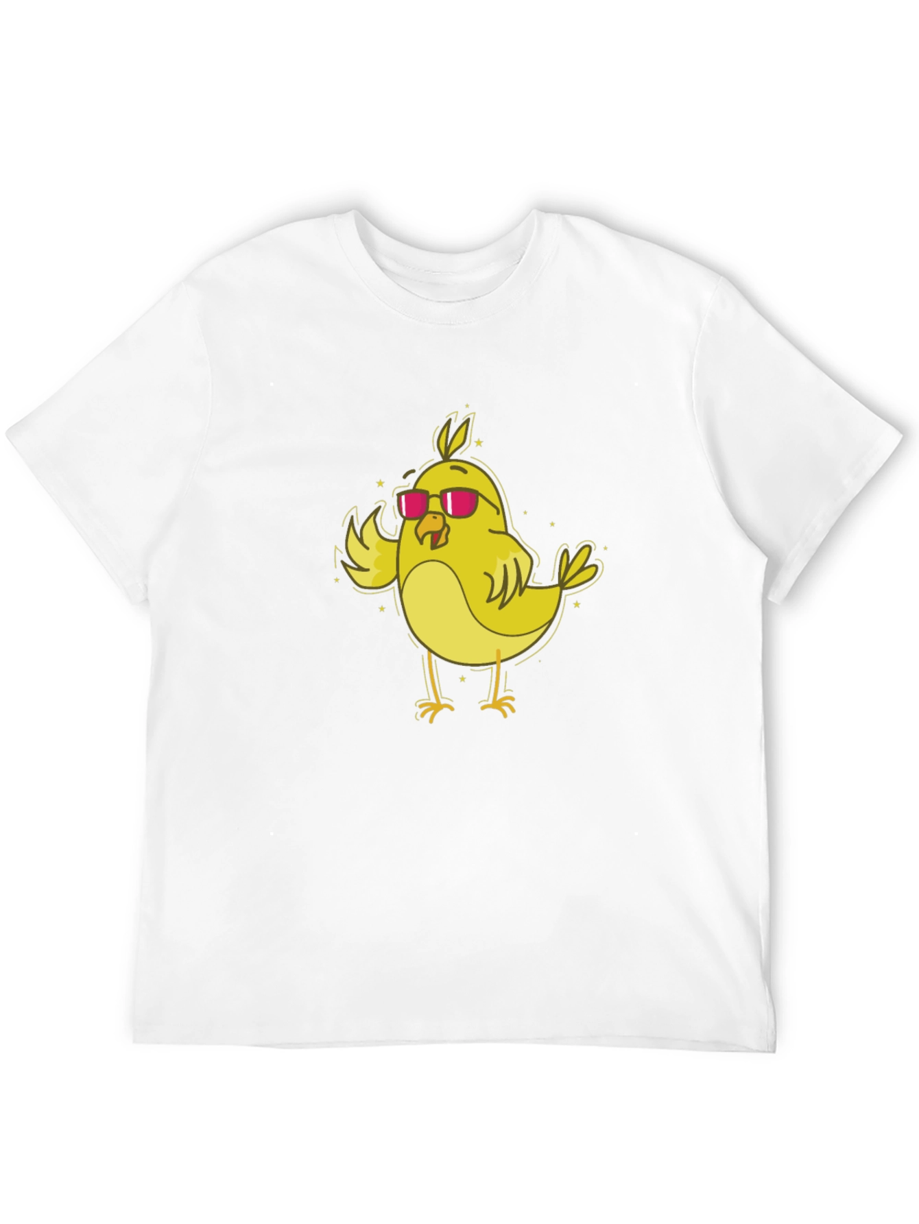 Cool Chick T-Shirt - Yellow Bird with Sunglasses
