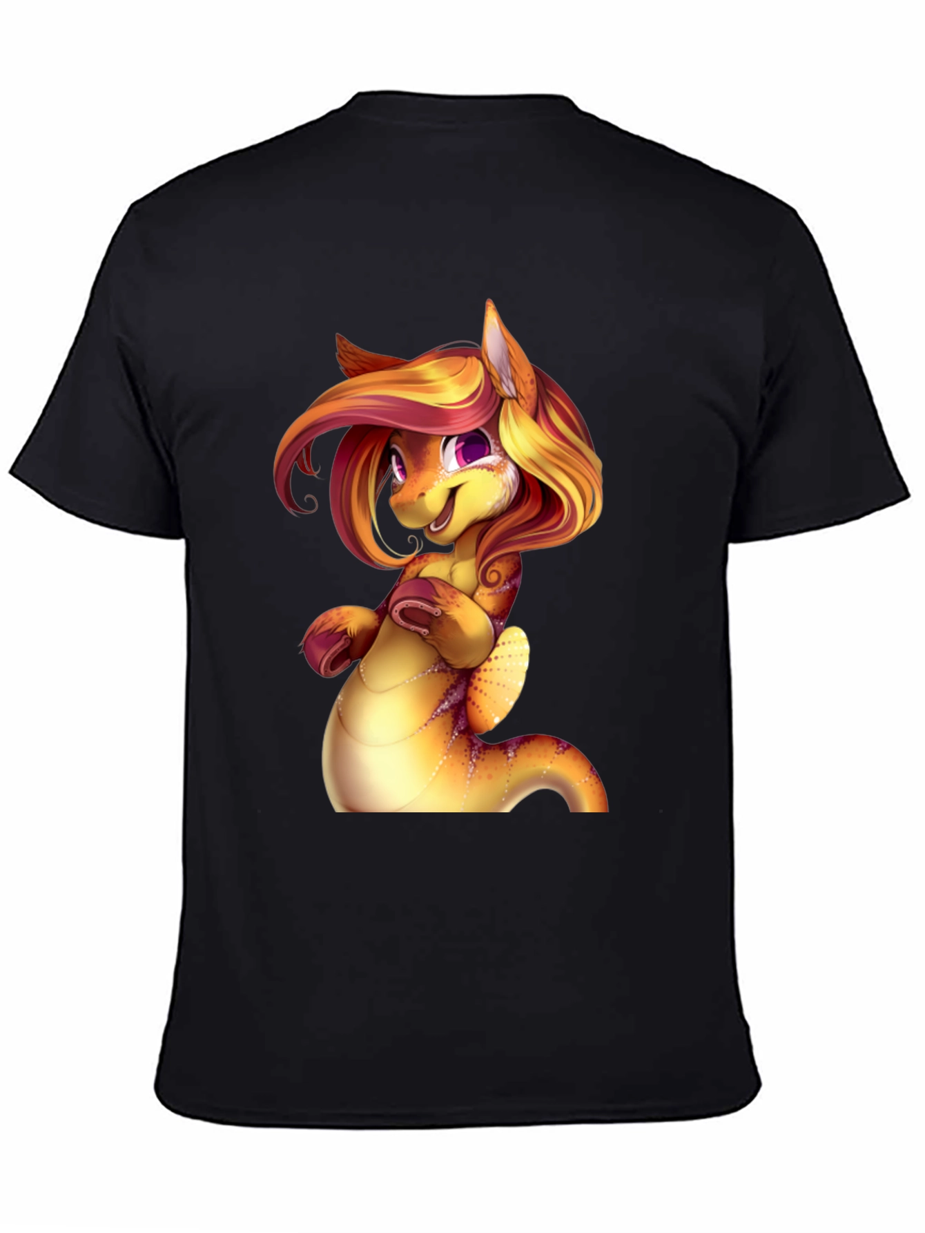 Cartoon Dragon Creature Graphic Tee Shirt