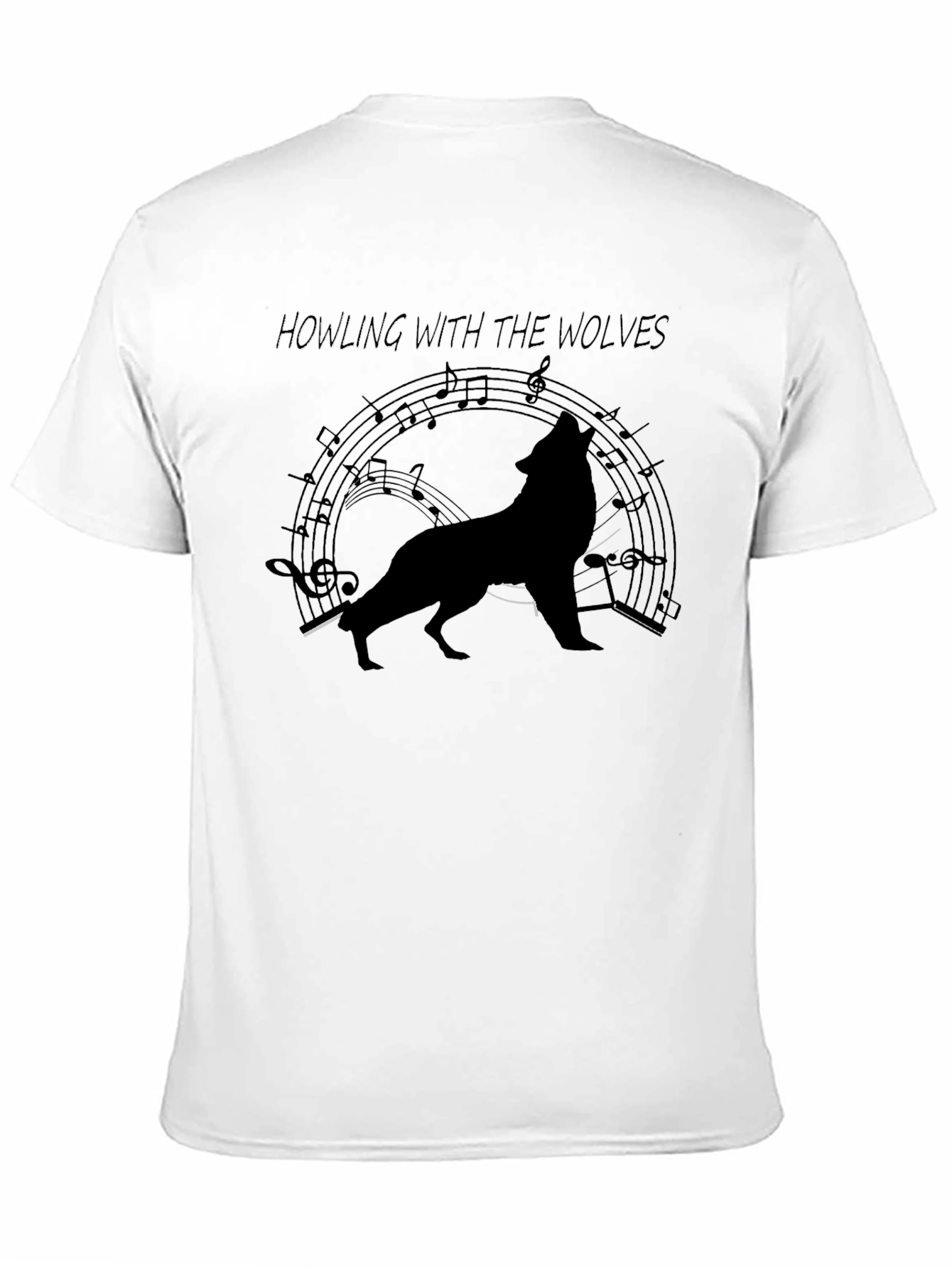 Howling Wolves Graphic Tee - Black T-Shirt