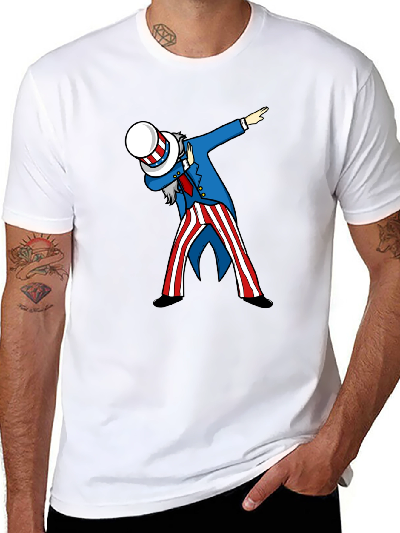 Dabbing Uncle Sam Patriotic T-Shirt