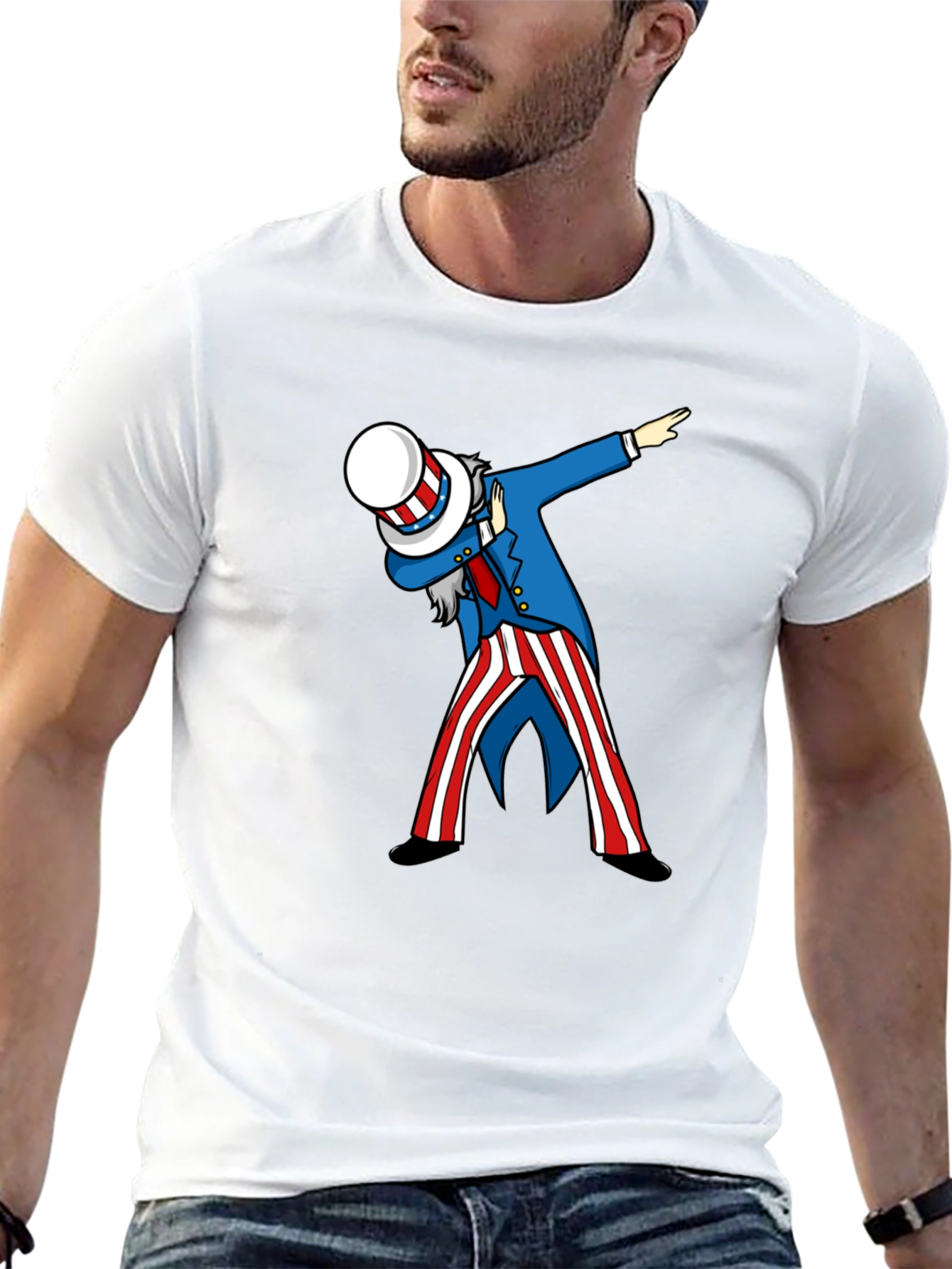 Dabbing Uncle Sam Patriotic T-Shirt