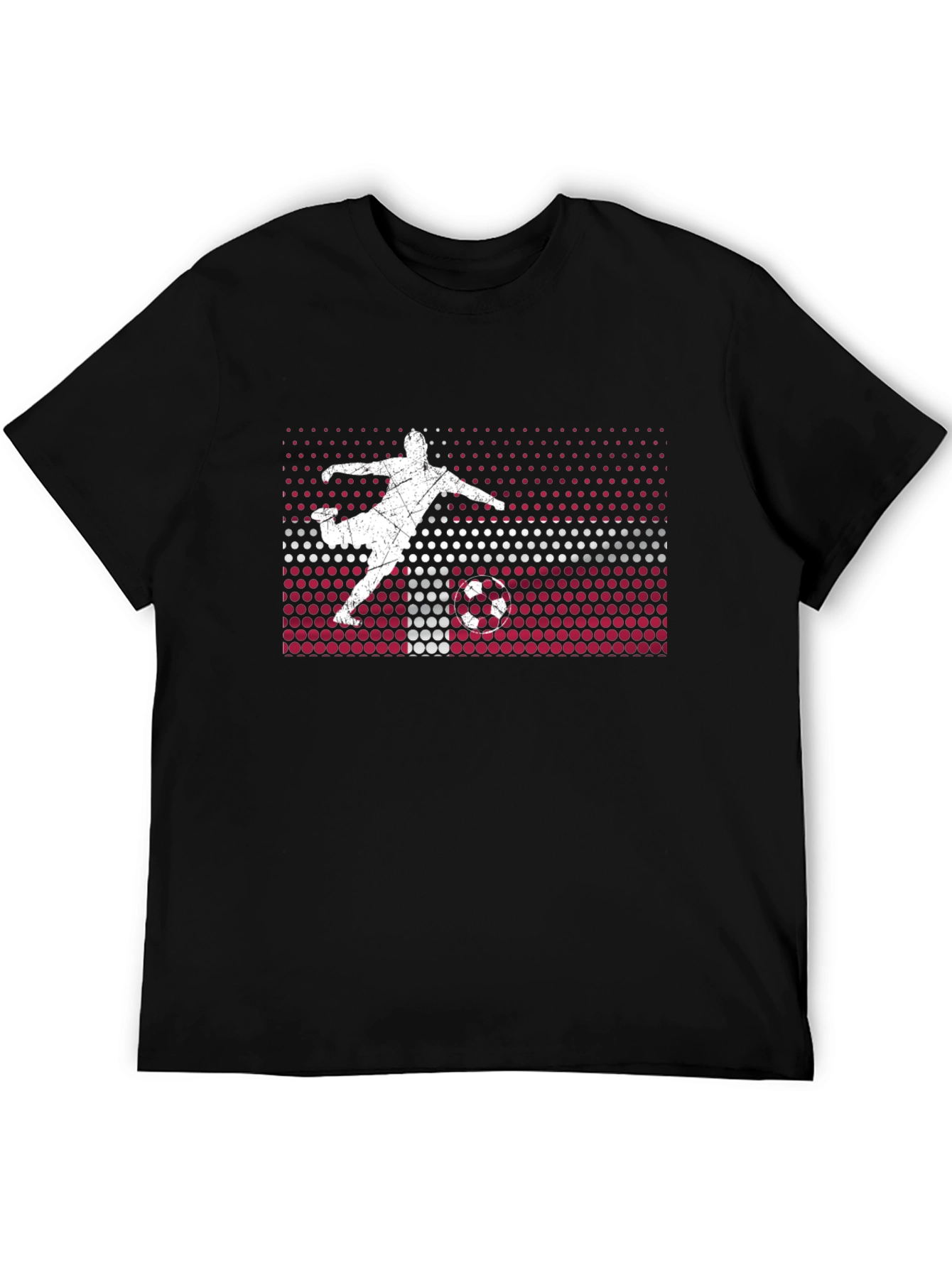 Latvia Soccer Flag Graphic T-Shirt