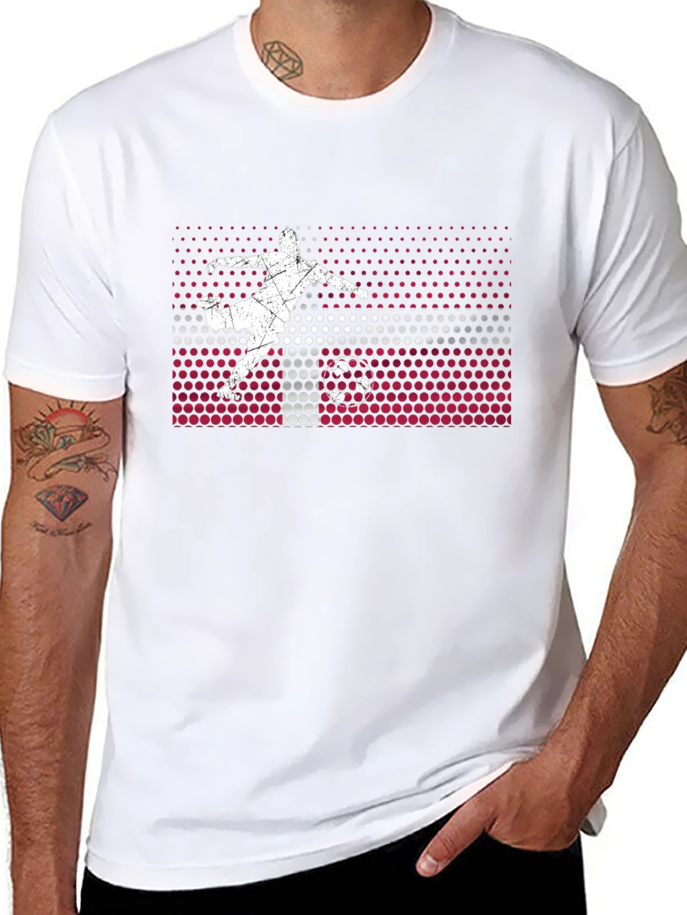 Latvia Soccer Flag Graphic T-Shirt