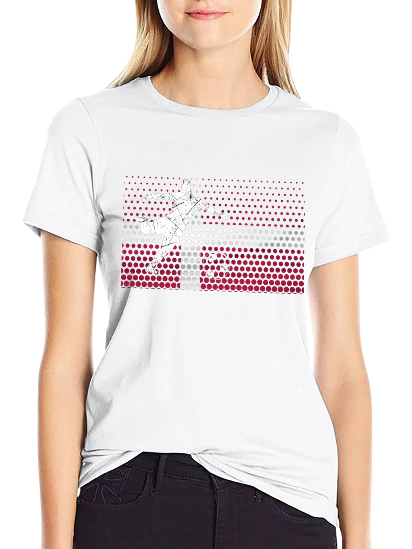 Latvia Soccer Flag Graphic T-Shirt