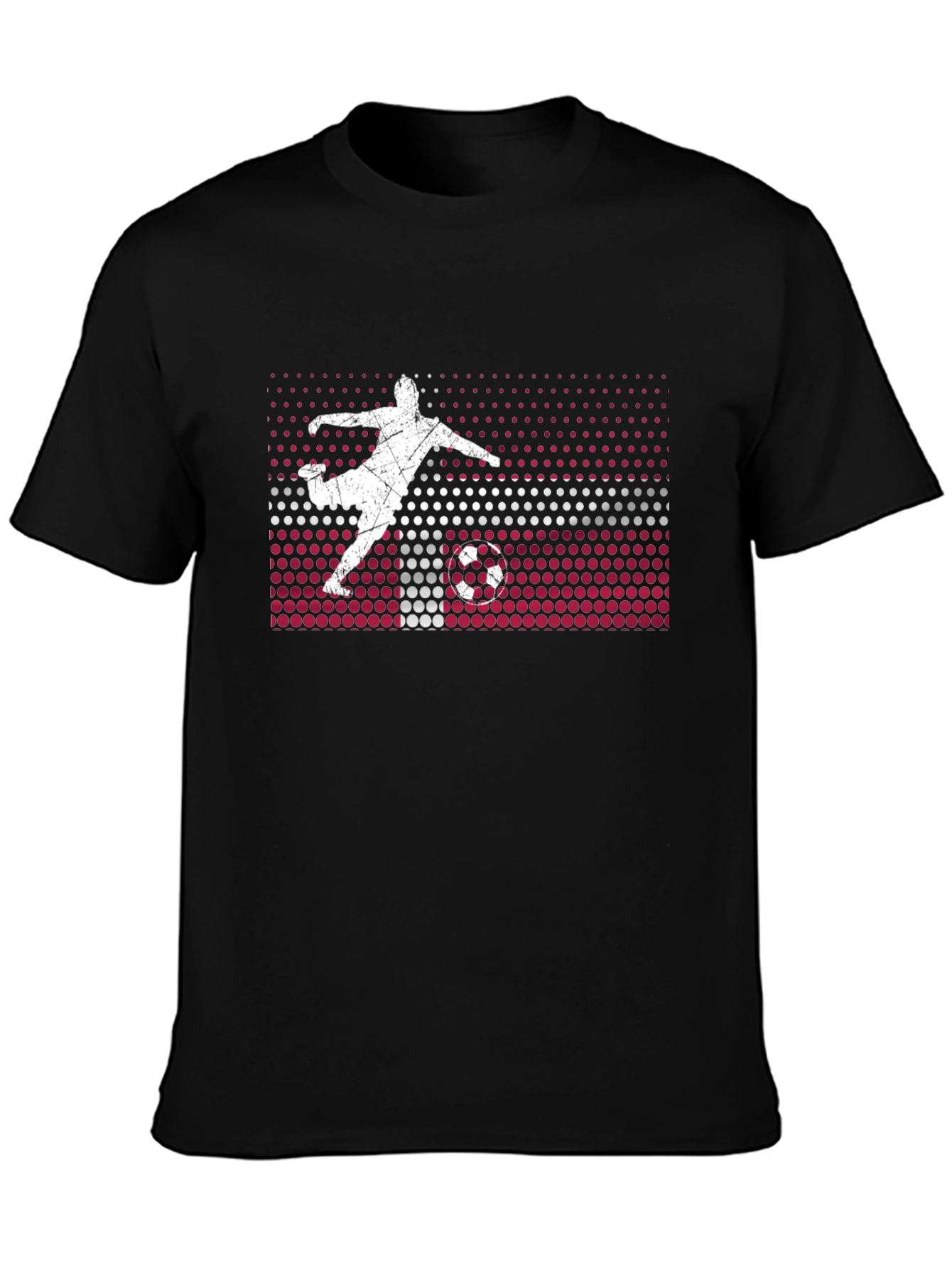 Latvia Soccer Flag Graphic T-Shirt