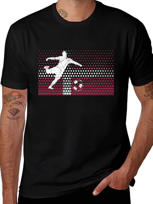 Latvia Soccer Flag Graphic T-Shirt