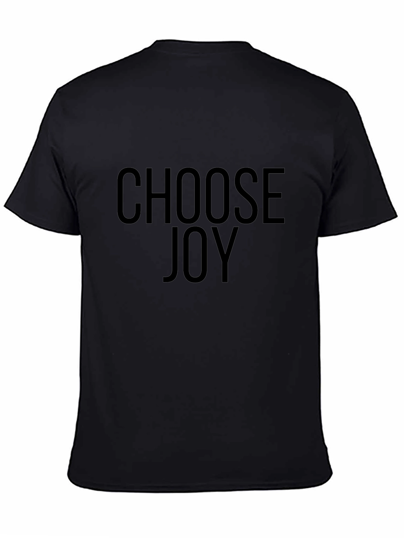 Choose Joy Black Graphic Tee - Motivational Shirt