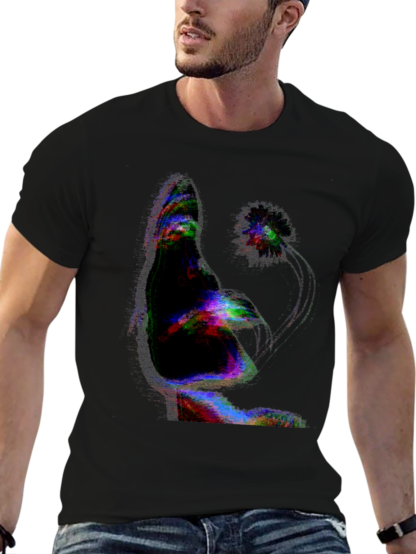 Glitch Art Graphic Tee - Unique Streetwear Style