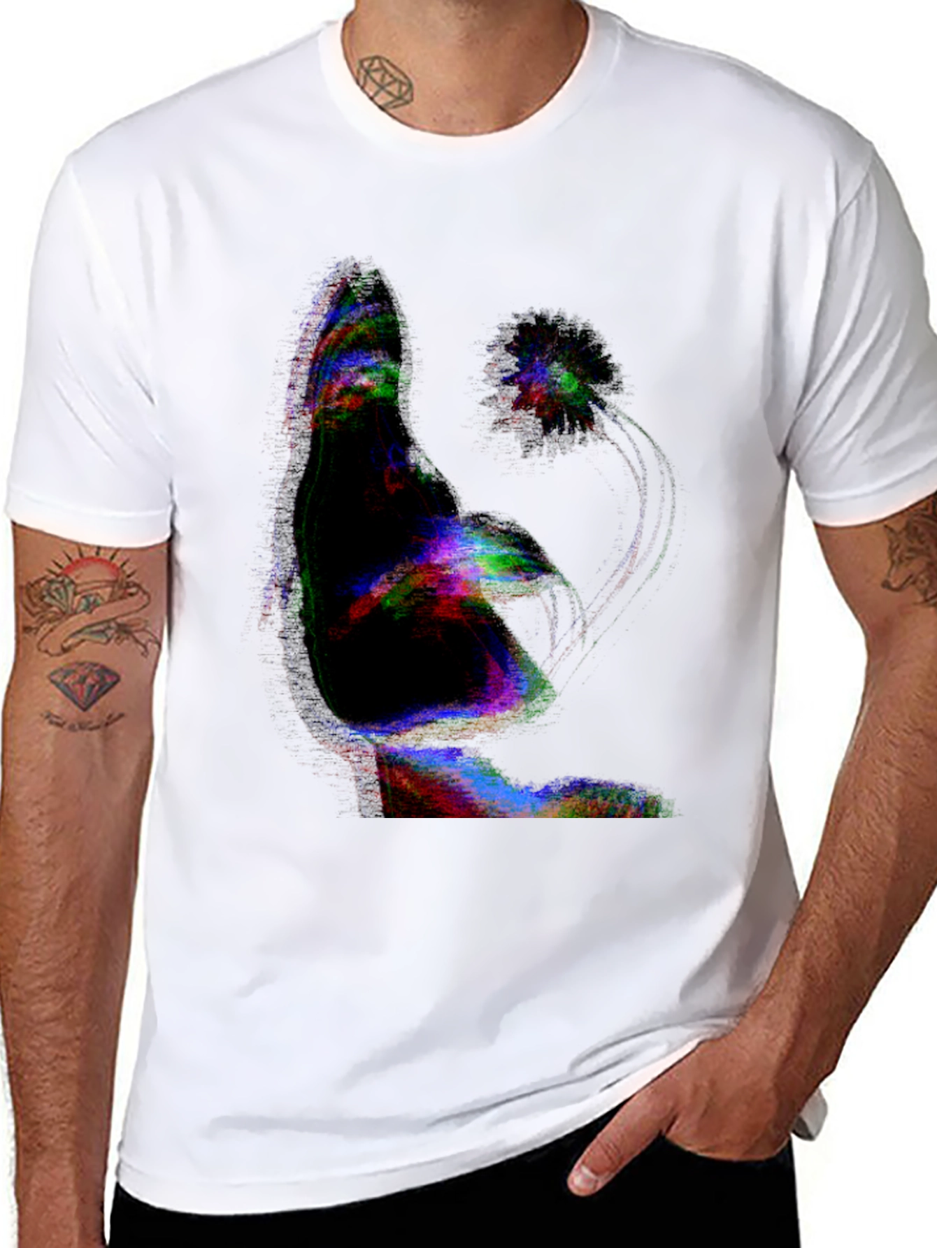 Glitch Art Graphic Tee - Unique Streetwear Style