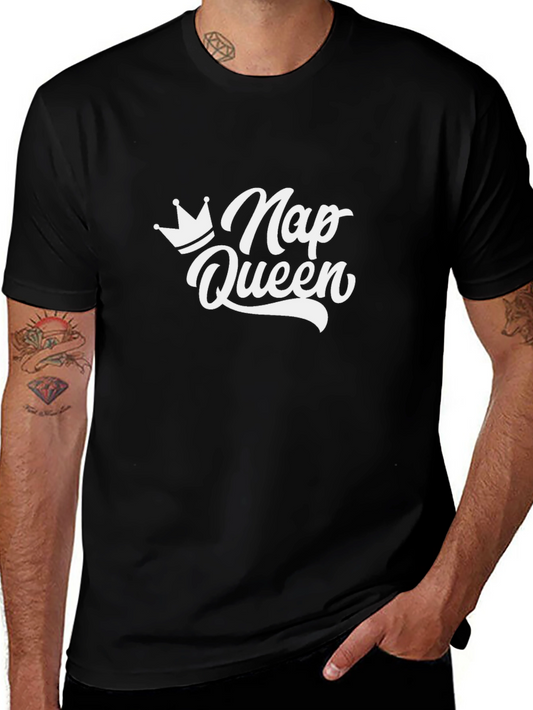 Nap Queen T-Shirt - Black Cotton Graphic Tee