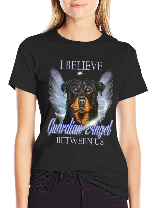 Rottweiler Guardian Angel T-Shirt - Dog Lover Memorial Tee