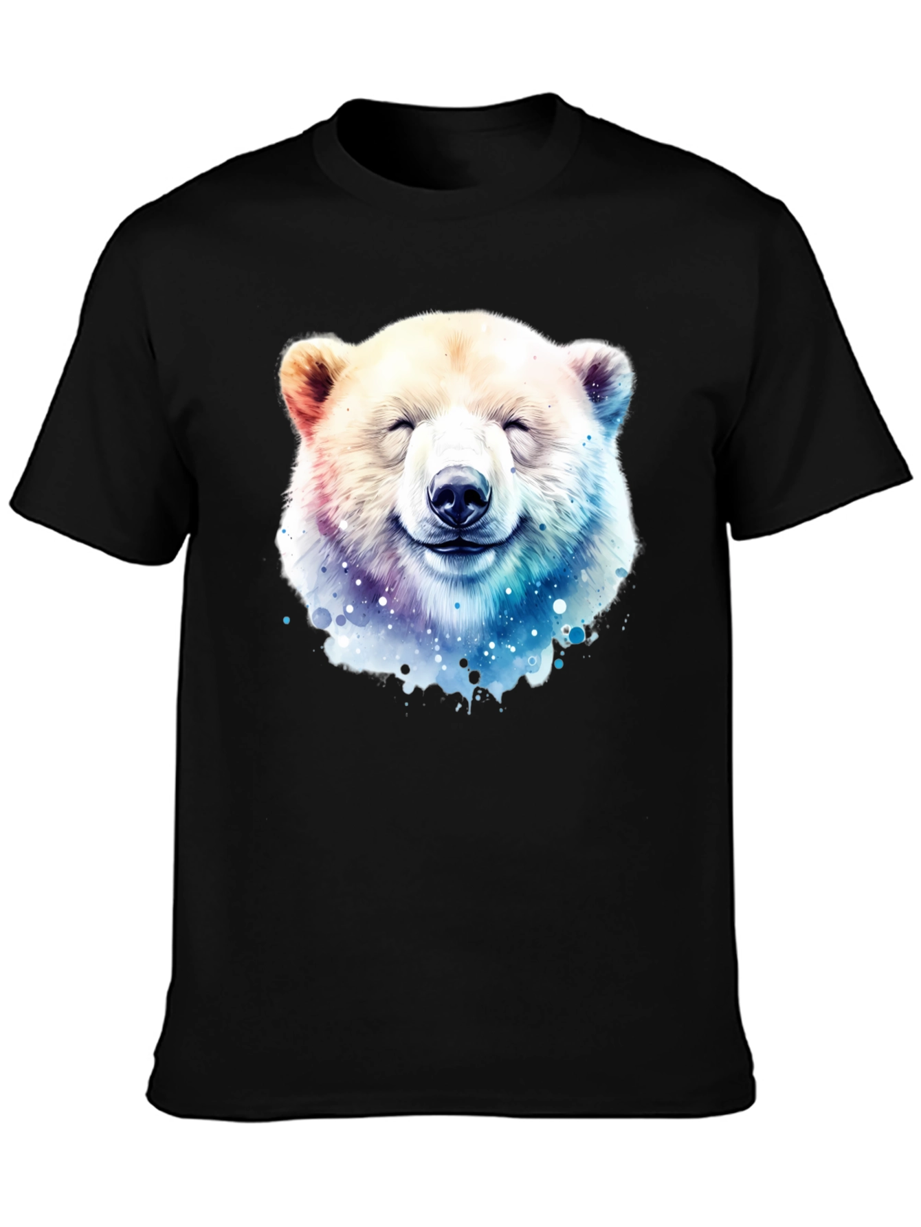 Smiling Bear Graphic Tee - Black T-Shirt