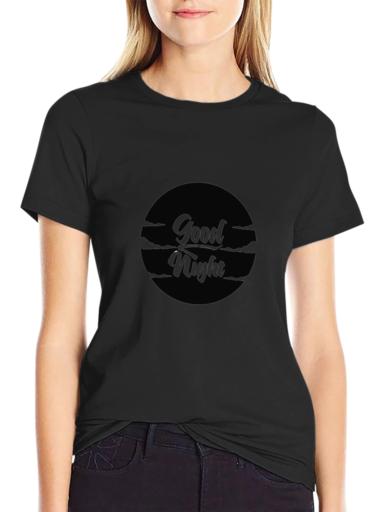 Good Night Black Graphic Tee - Premium Quality