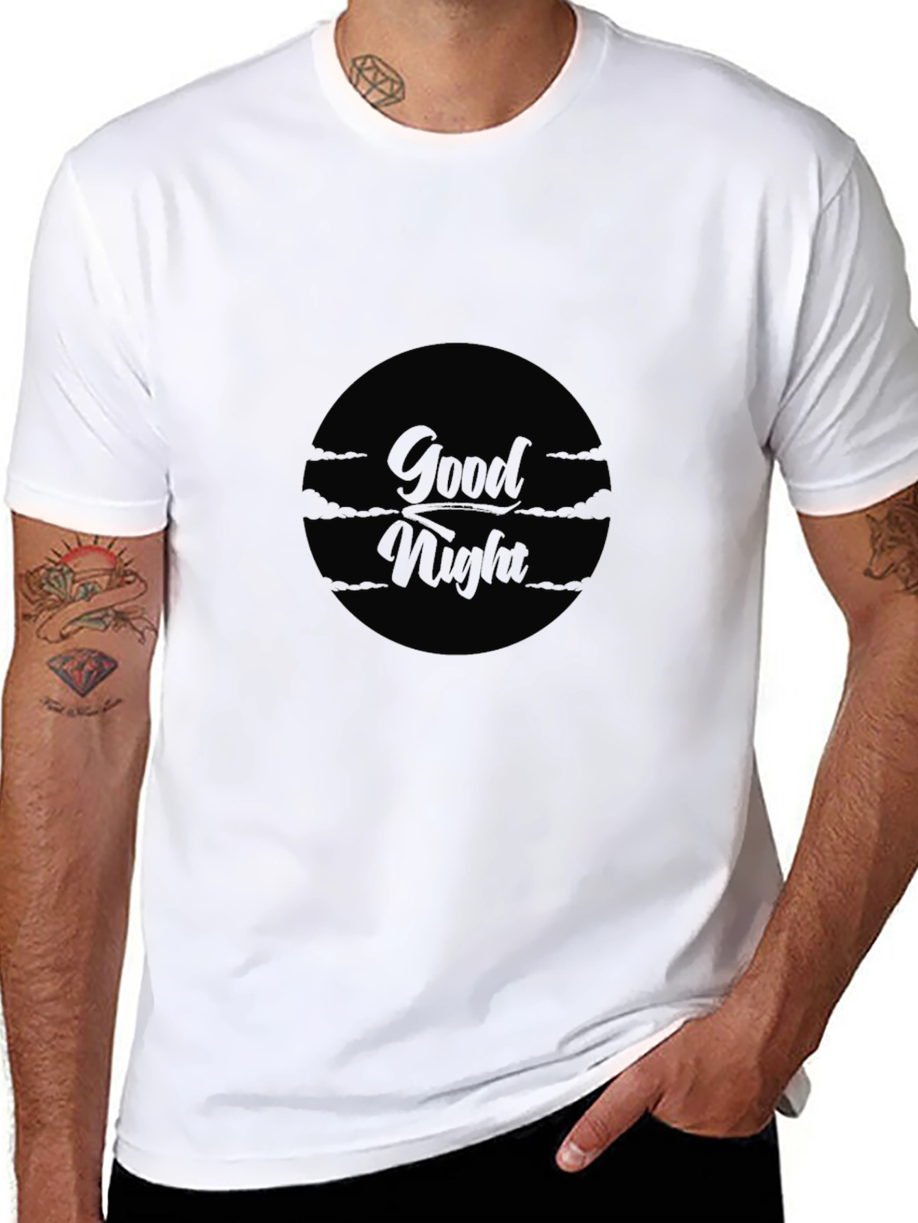 Good Night Black Graphic Tee - Premium Quality