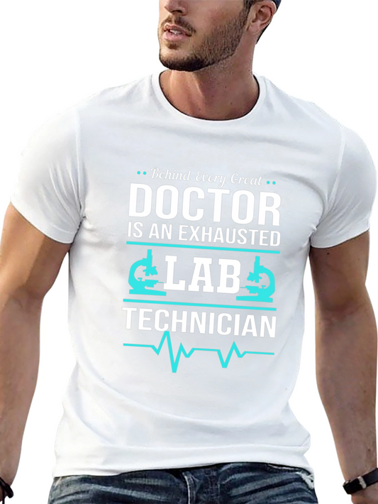 Exhausted Lab Tech T-Shirt - Funny Doctor Medical Tee
