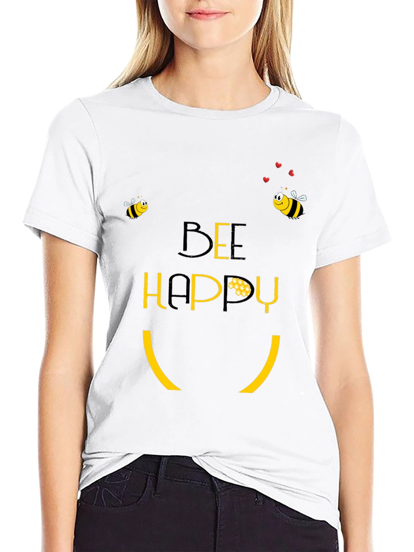 Bee Happy Graphic T-Shirt