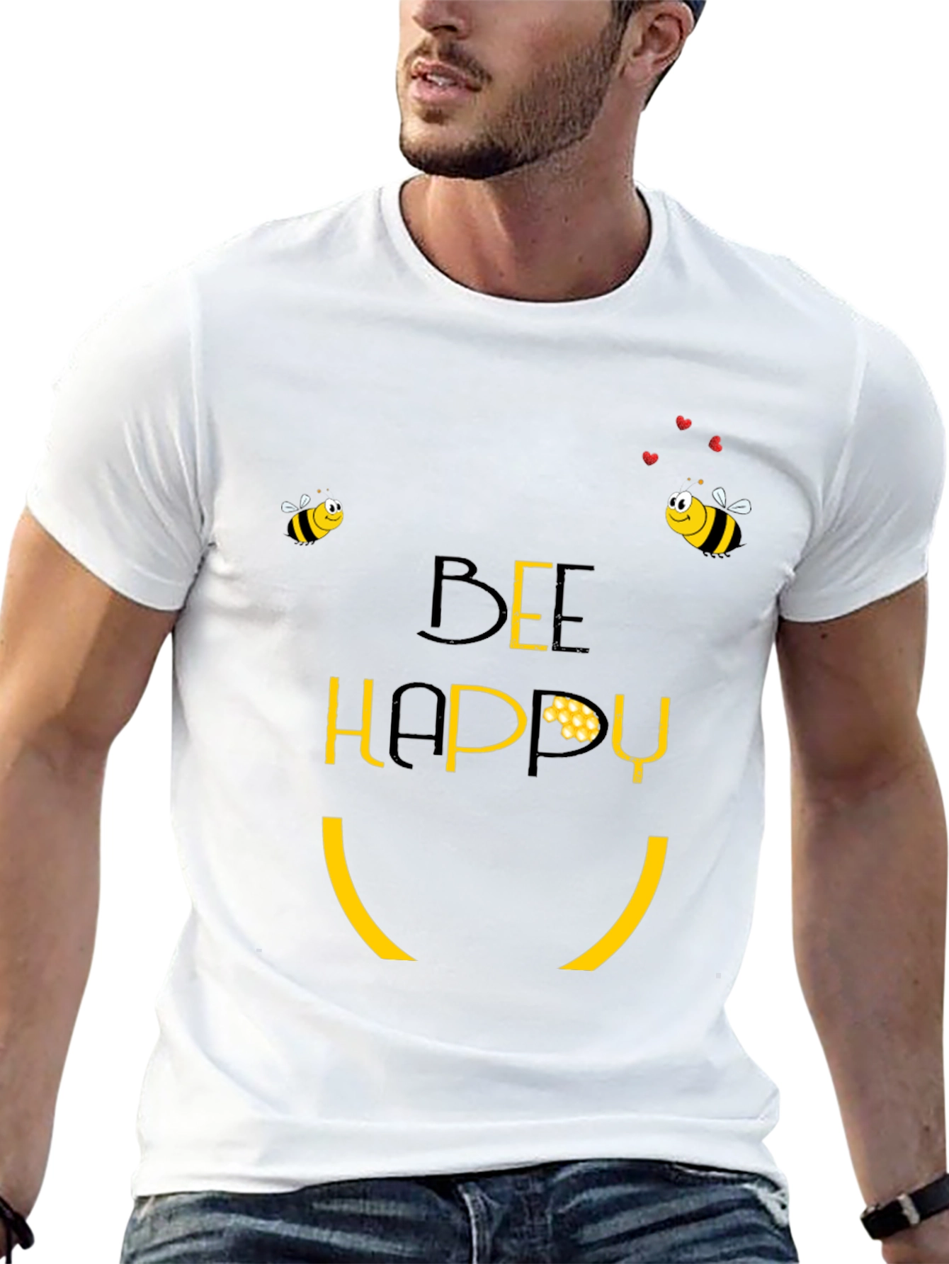 Bee Happy Graphic T-Shirt