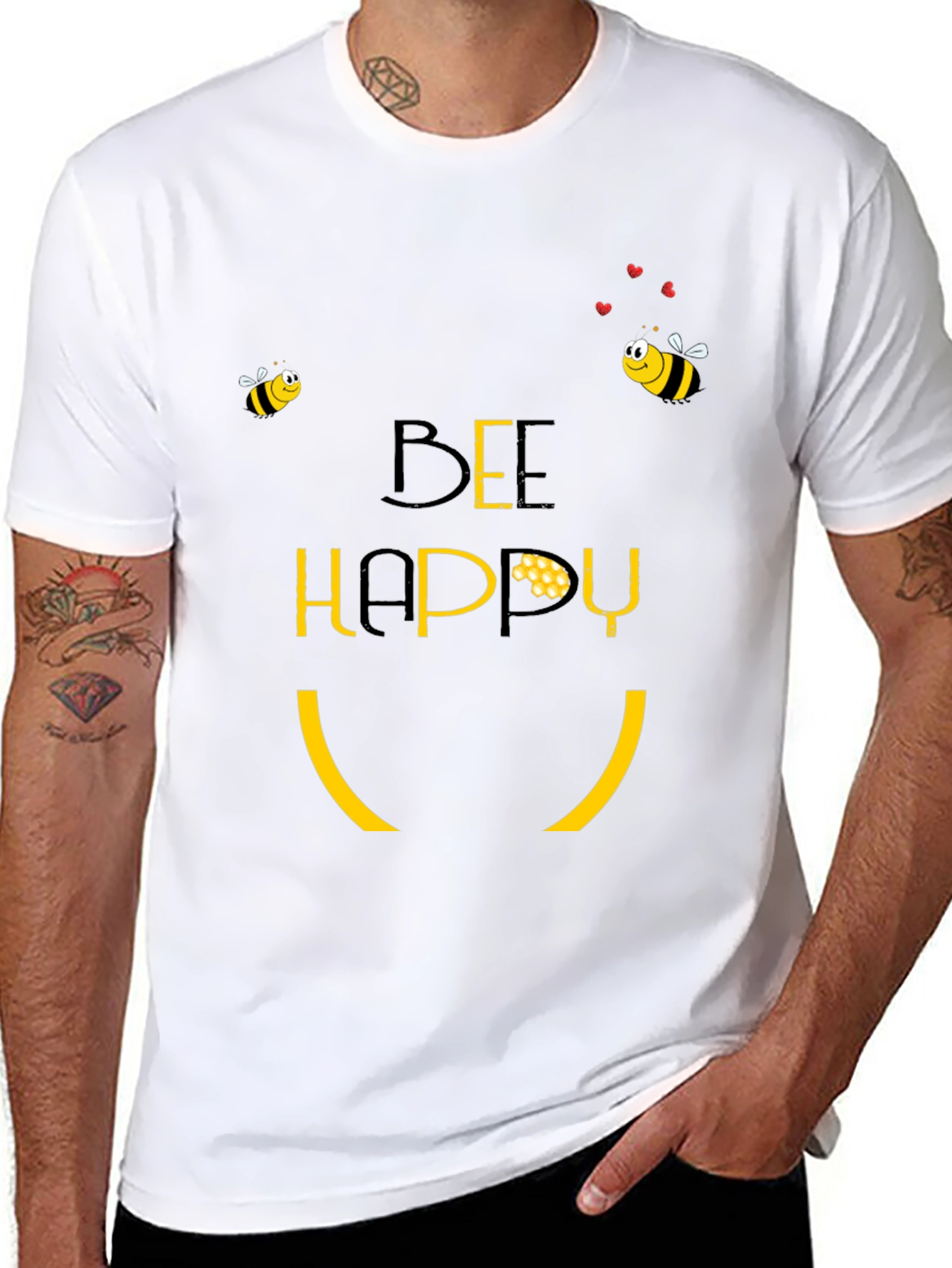 Bee Happy Graphic T-Shirt