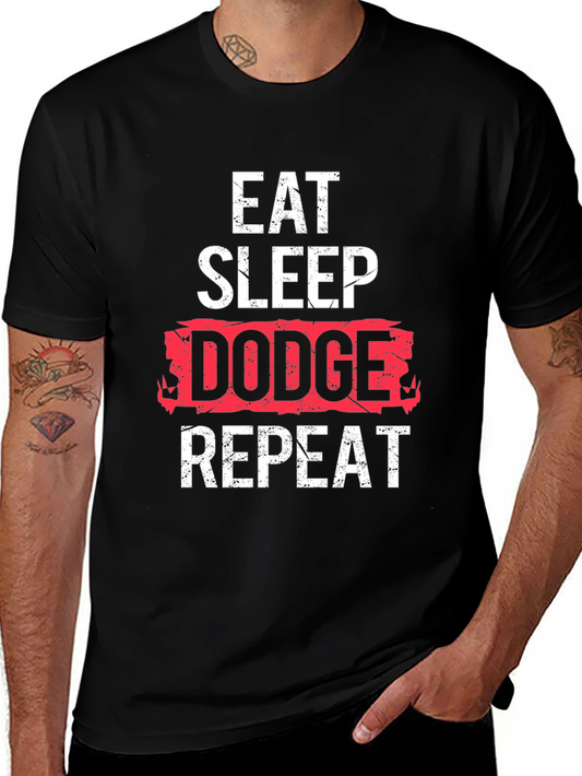 Eat Sleep Dodge Repeat Graphic Tee