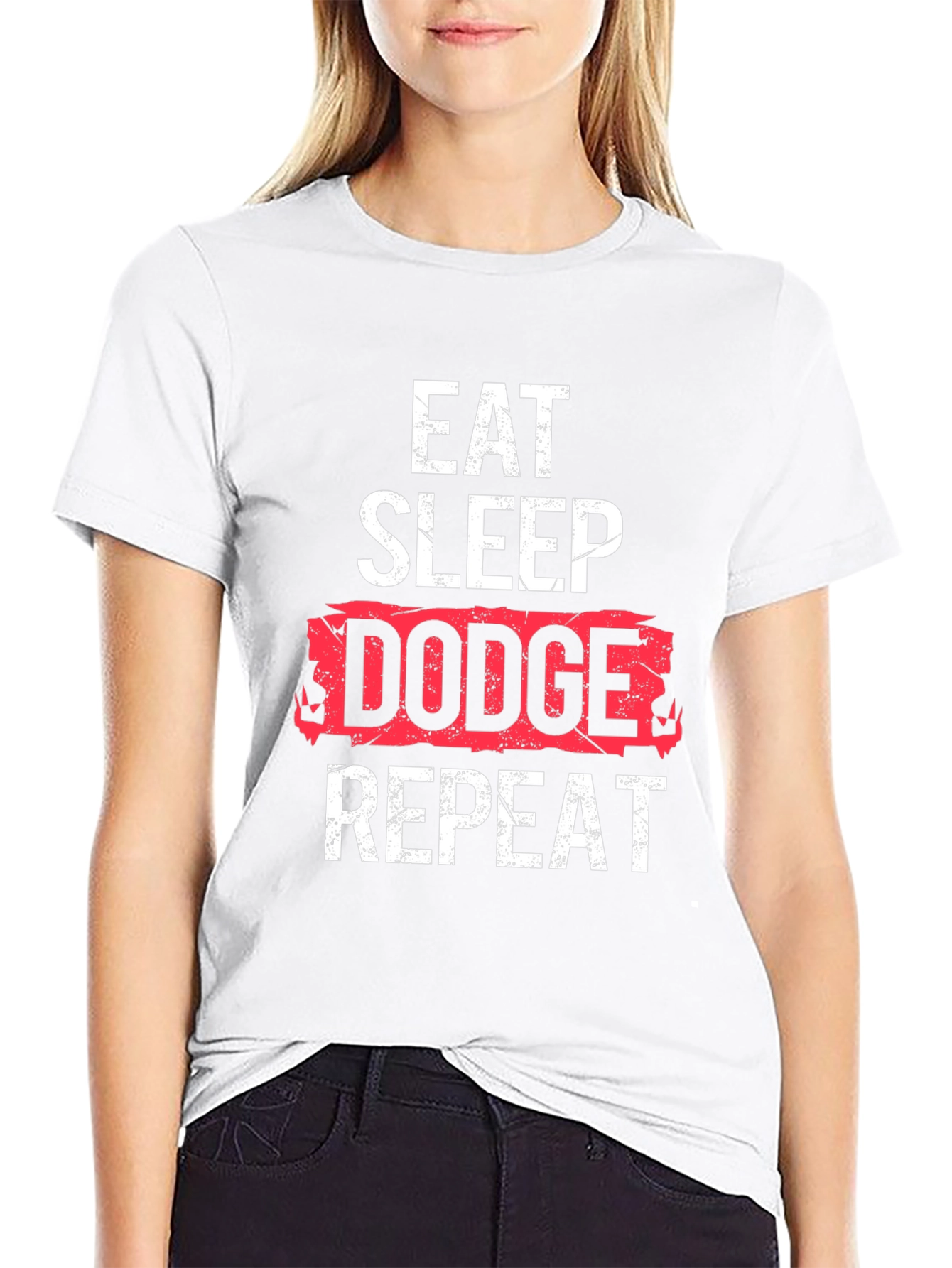 Eat Sleep Dodge Repeat Graphic Tee