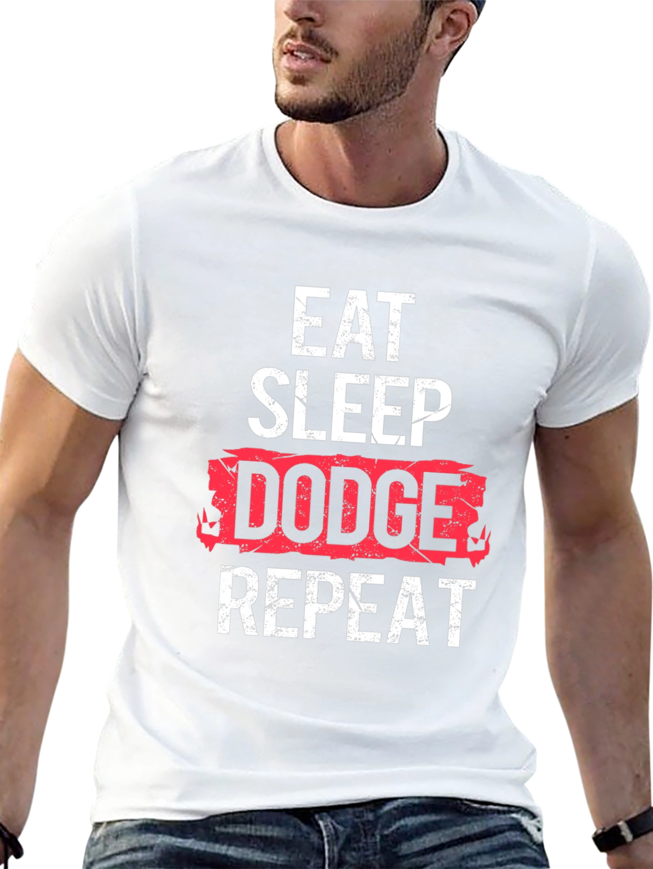Eat Sleep Dodge Repeat Graphic Tee