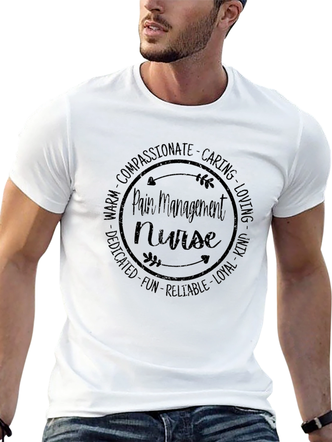 Pain Management Nurse T-Shirt - Caring Professional Tee