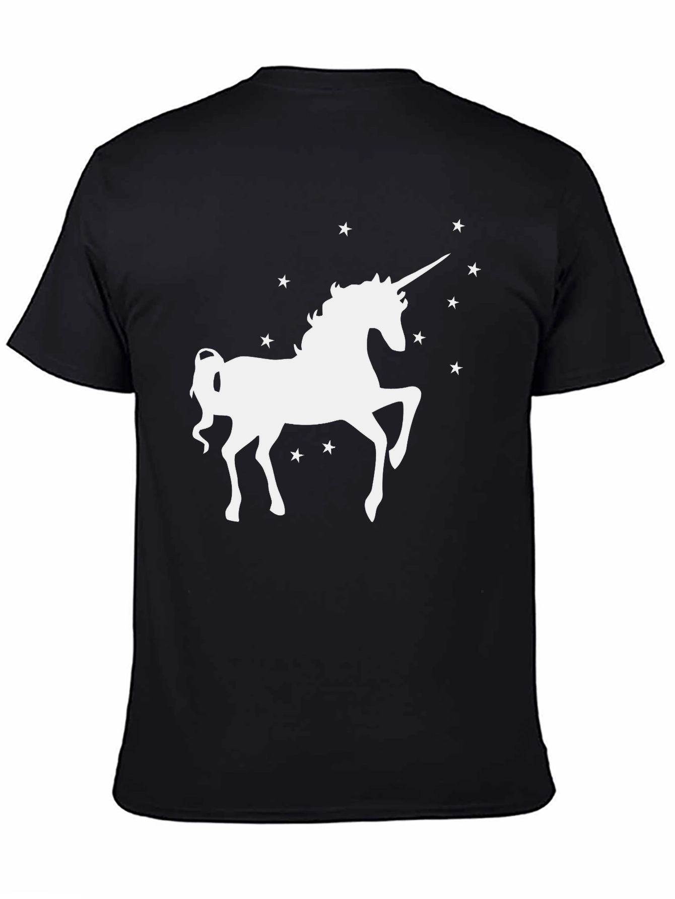 Unicorn Starry Graphic T-Shirt - Black