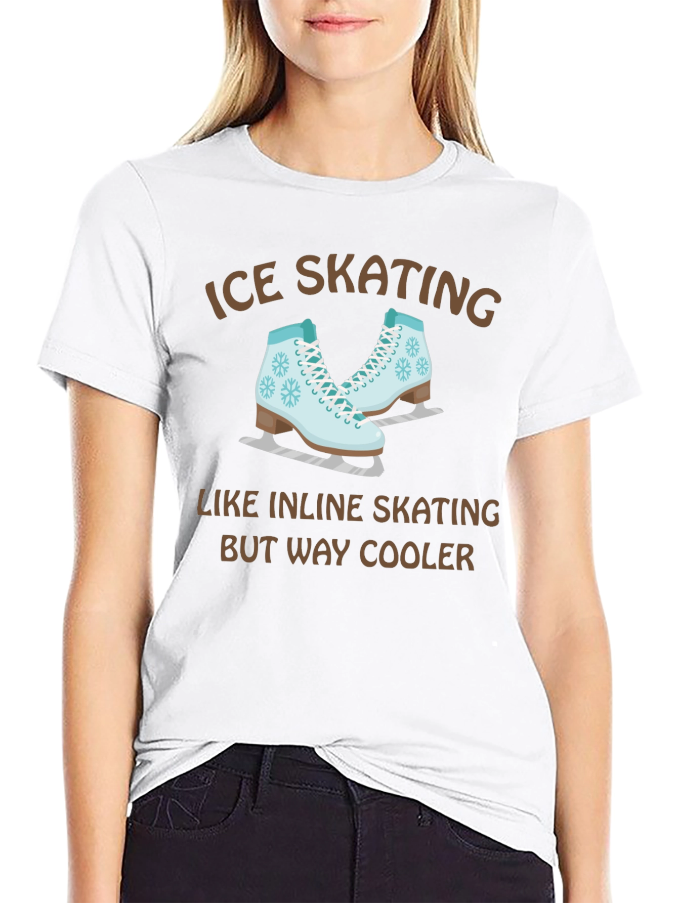Ice Skating T-Shirt - Cooler Than Inline Skating!