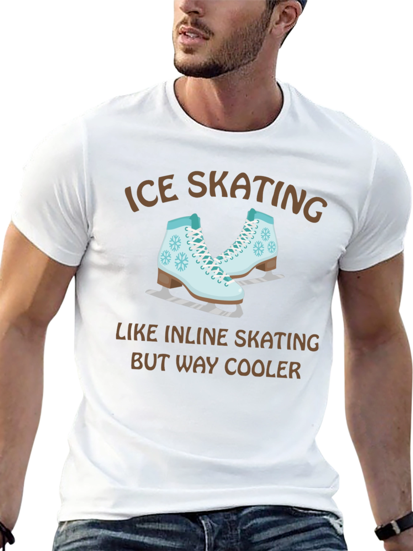 Ice Skating T-Shirt - Cooler Than Inline Skating!