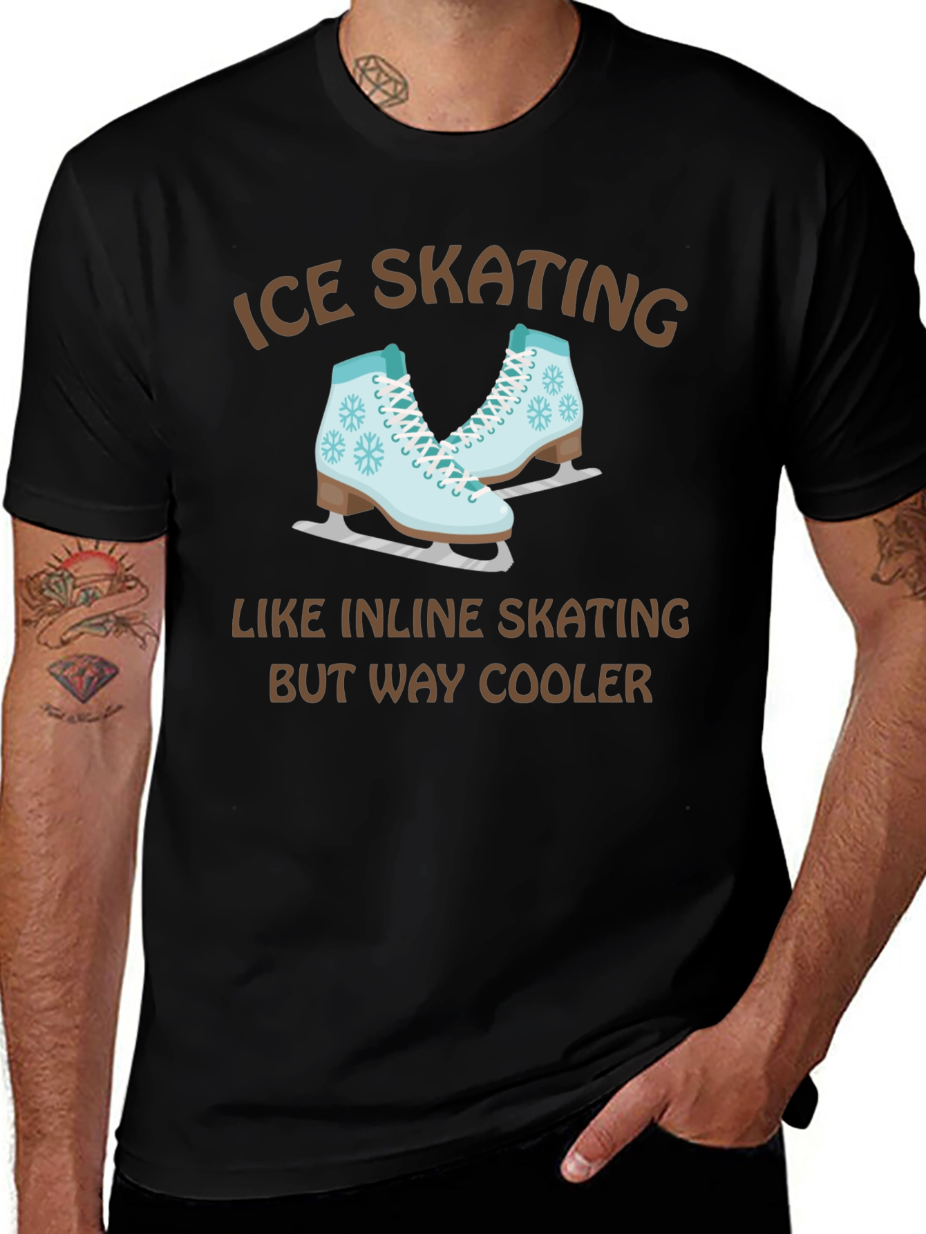 Ice Skating T-Shirt - Cooler Than Inline Skating!