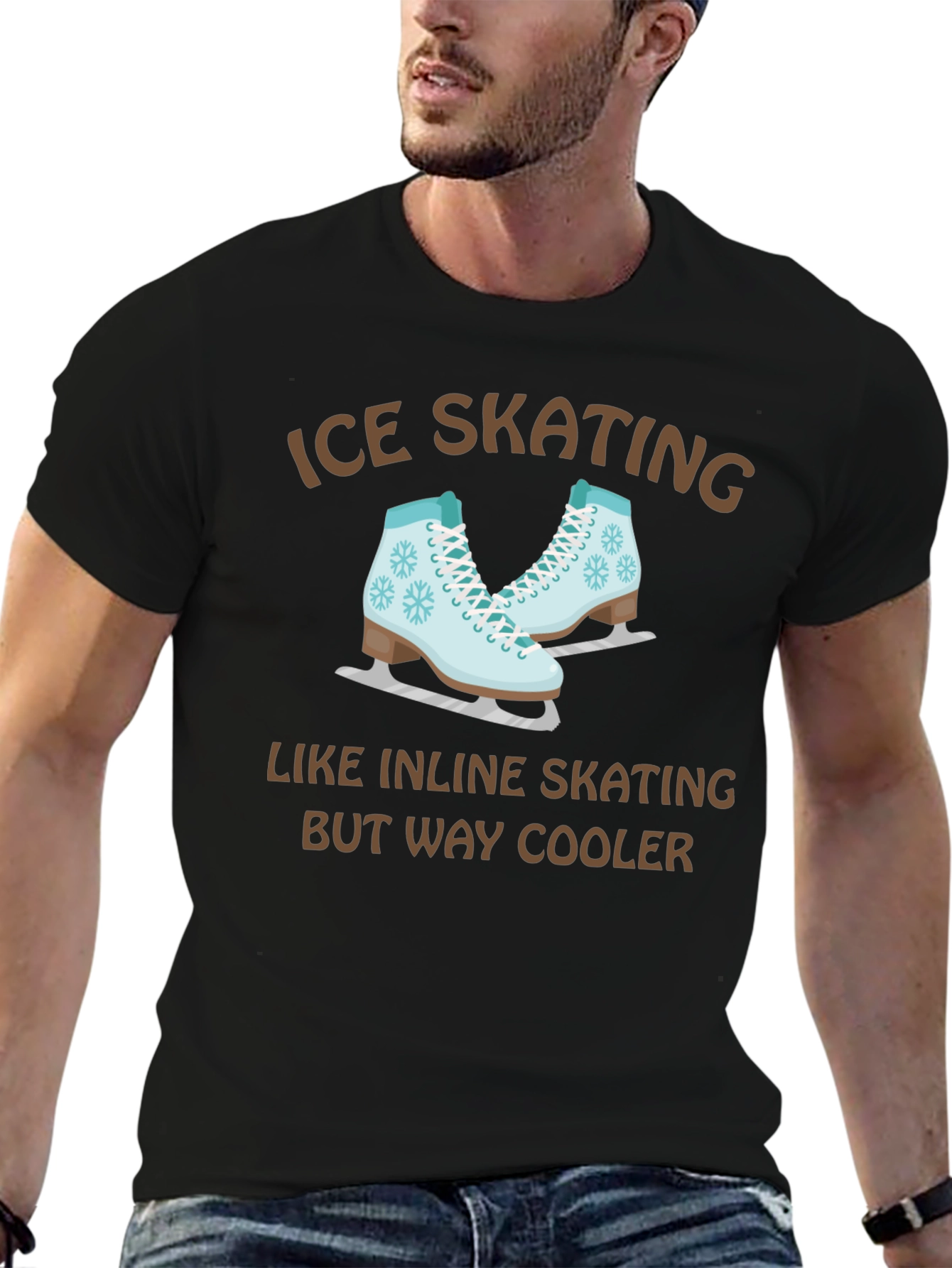Ice Skating T-Shirt - Cooler Than Inline Skating!