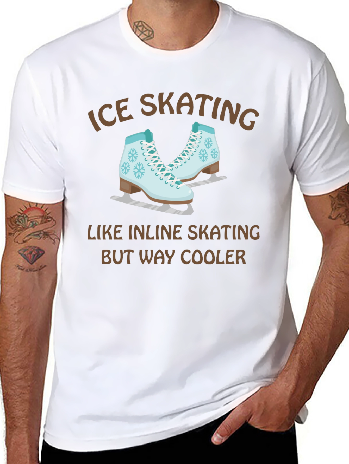 Ice Skating T-Shirt - Cooler Than Inline Skating!
