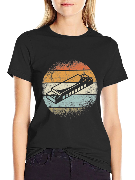 Vintage Harmonica Graphic Tee - Retro Music Lover Shirt