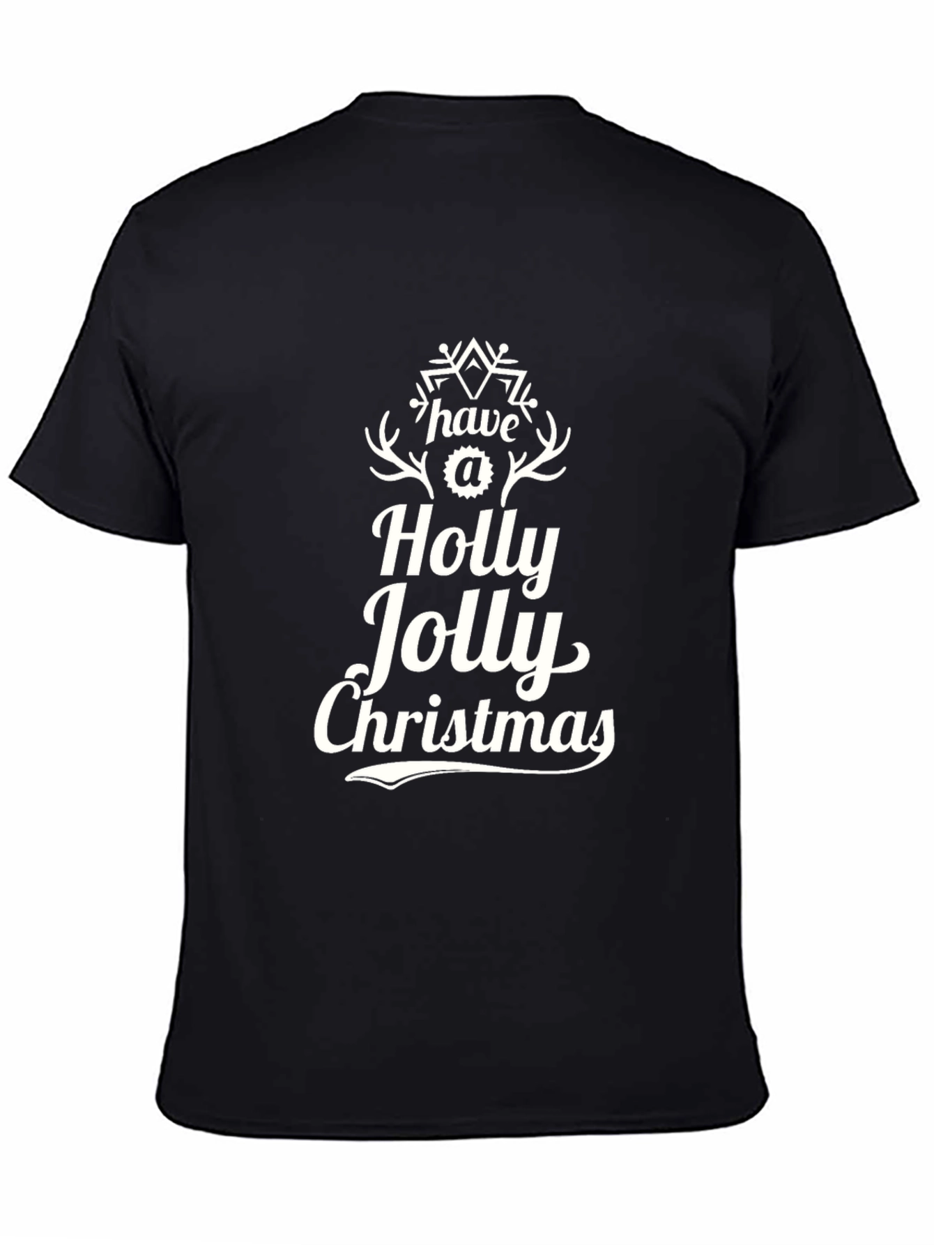 Holly Jolly Christmas T-Shirt - Black