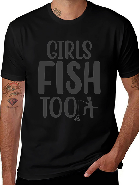 Girls Fish Too Graphic T-Shirt
