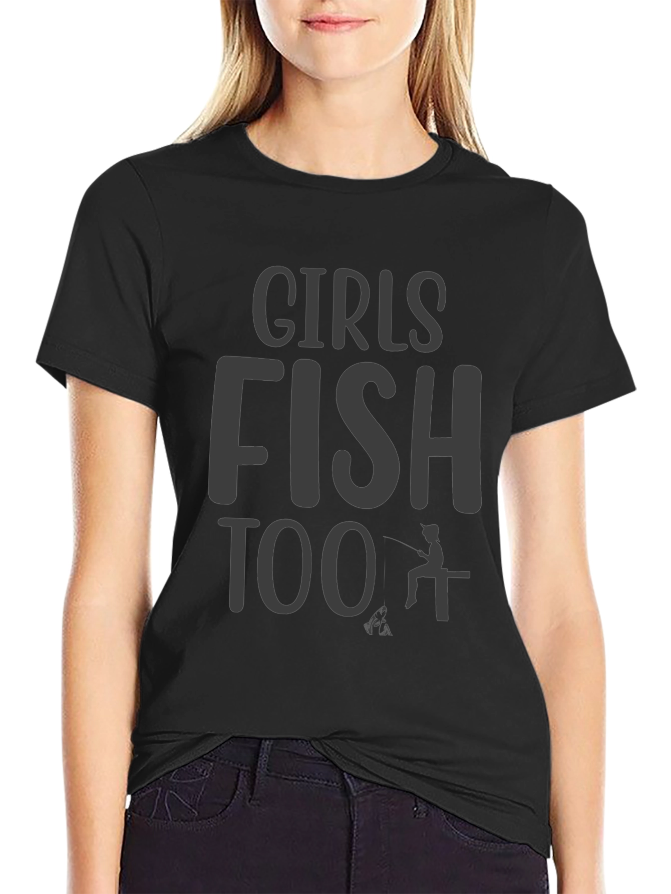 Girls Fish Too Graphic T-Shirt