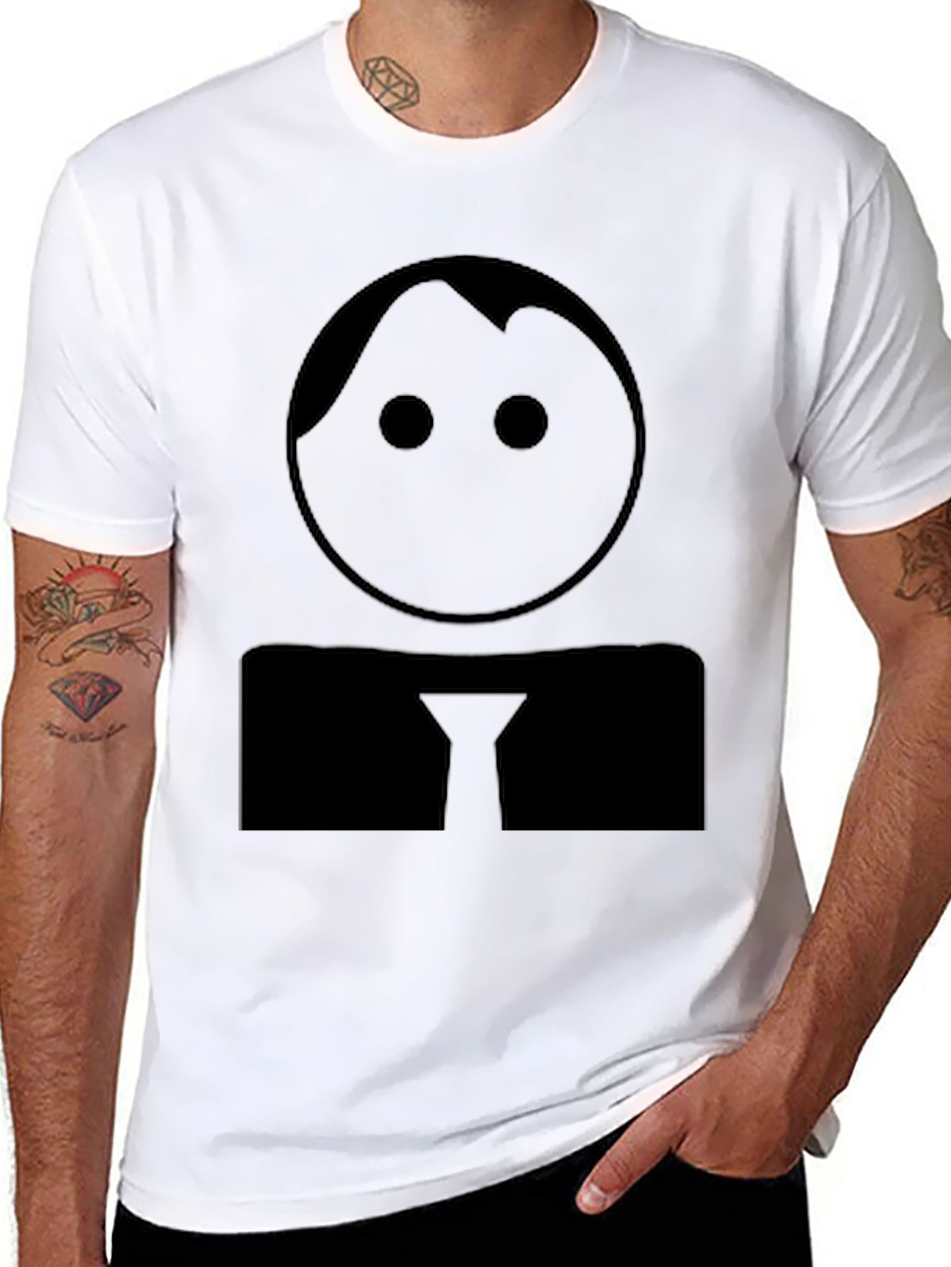 Minimalist Man T-Shirt - Black