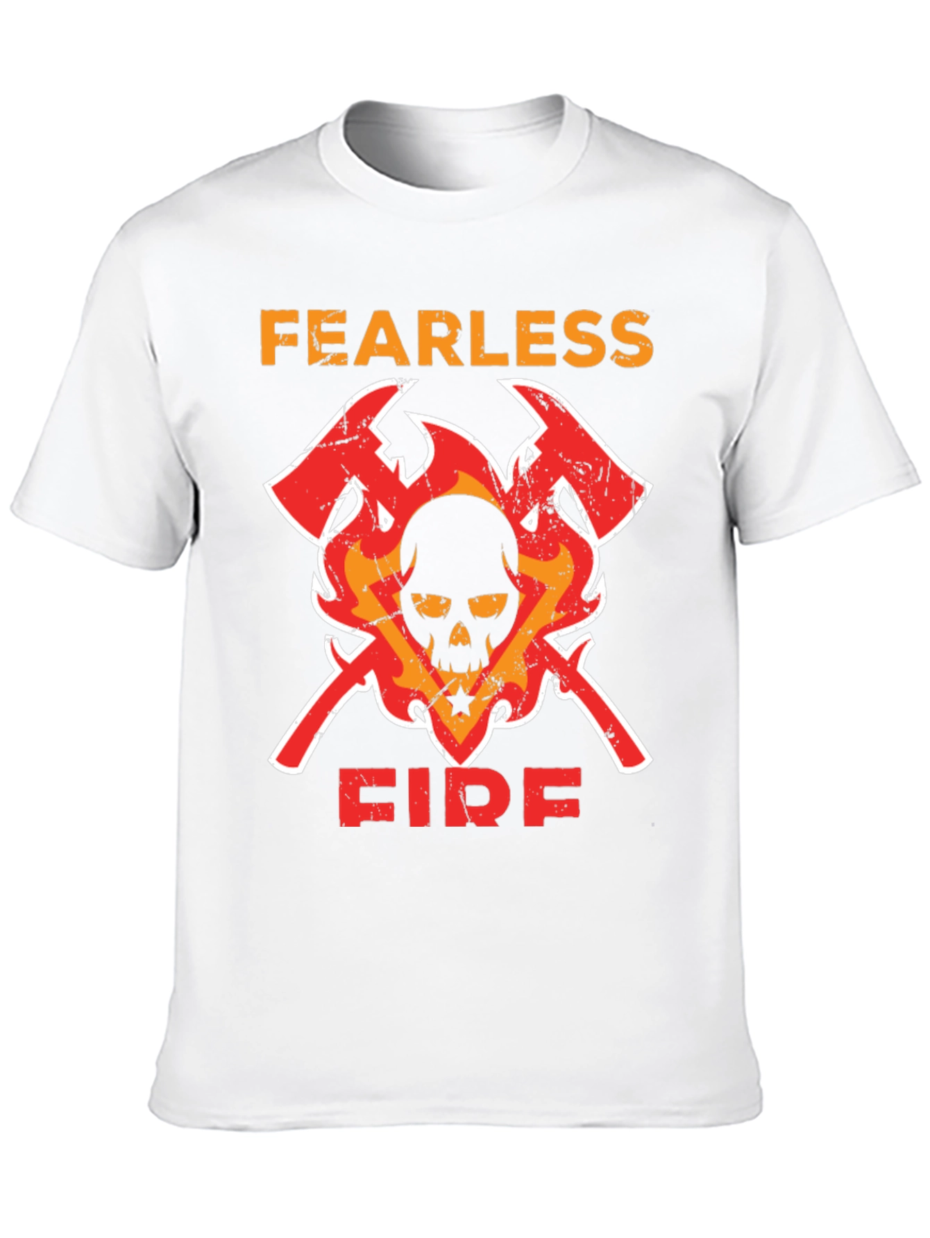 Fearless Firefighter Skull Graphic Tee
