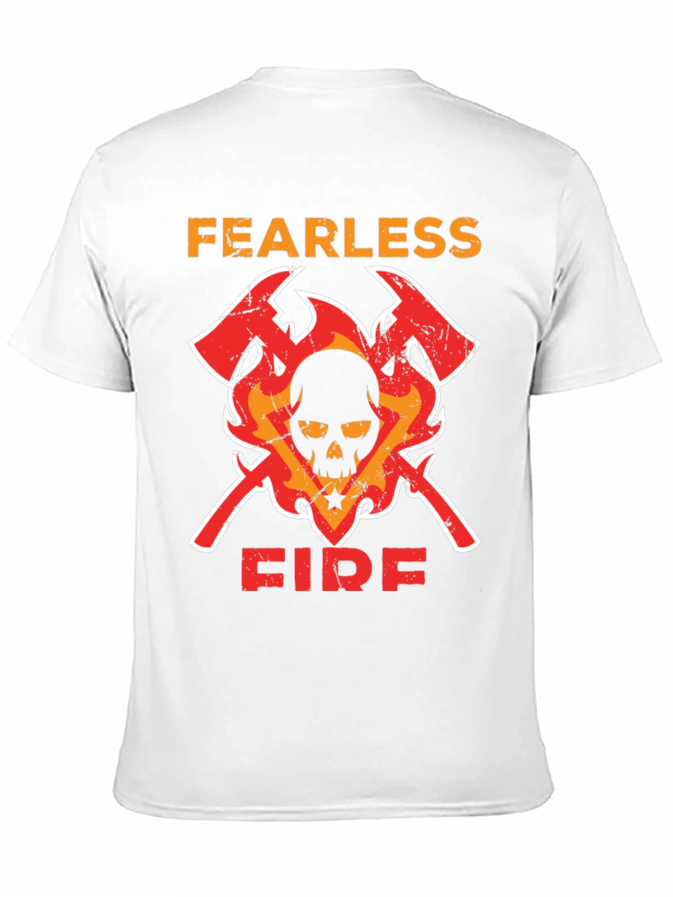 Fearless Firefighter Skull Graphic Tee